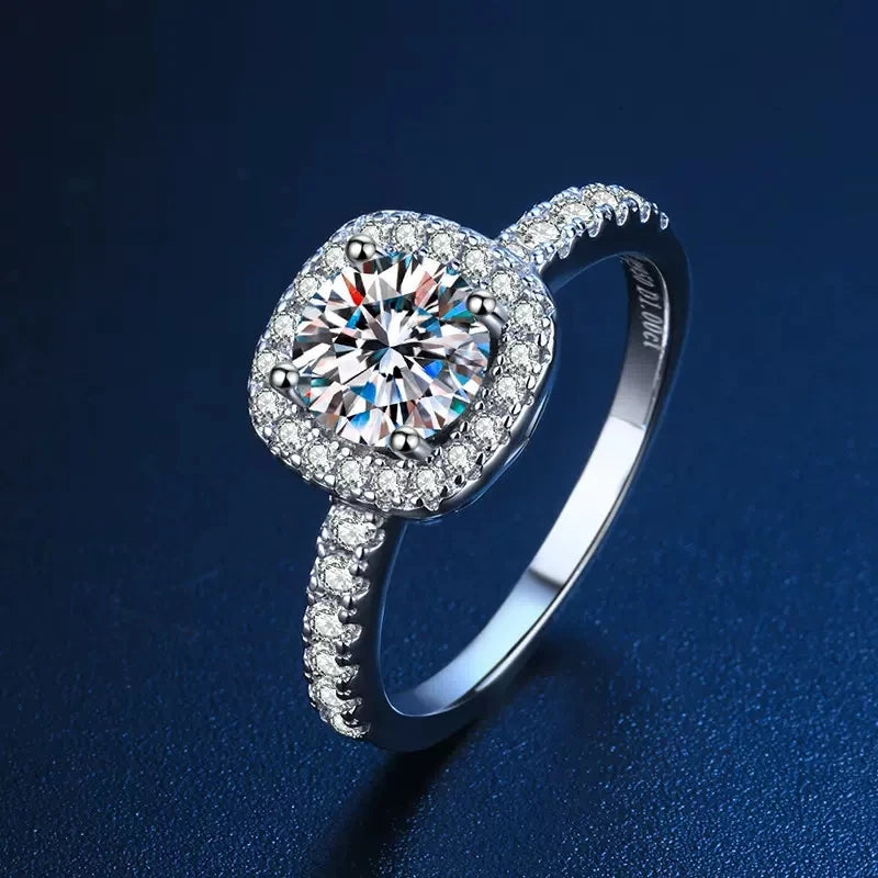 Bague en Argent Sterling 925 avec Moissanite Éclatante pour Femme - Options de 1CT, 2CT, 3CT - Bijoux de Mariage Élégants