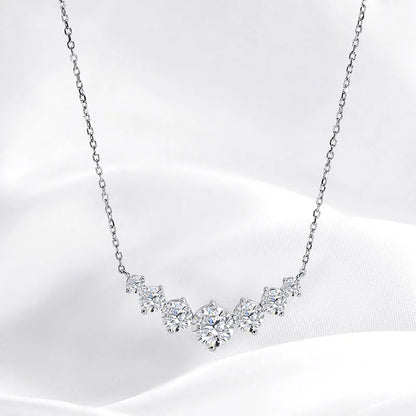 Élégant Collier Pendentif en Moissanite pour Femme - Argent Sterling 925 Plaqué Or 18K, Bijou de Mariage Raffiné avec Certification GRA